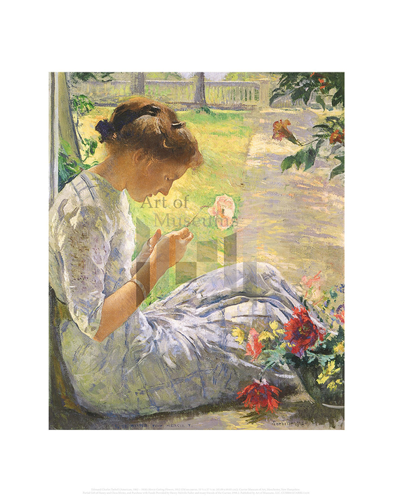 Mercie Cutting Flowers, Edmund Charles Tarbell