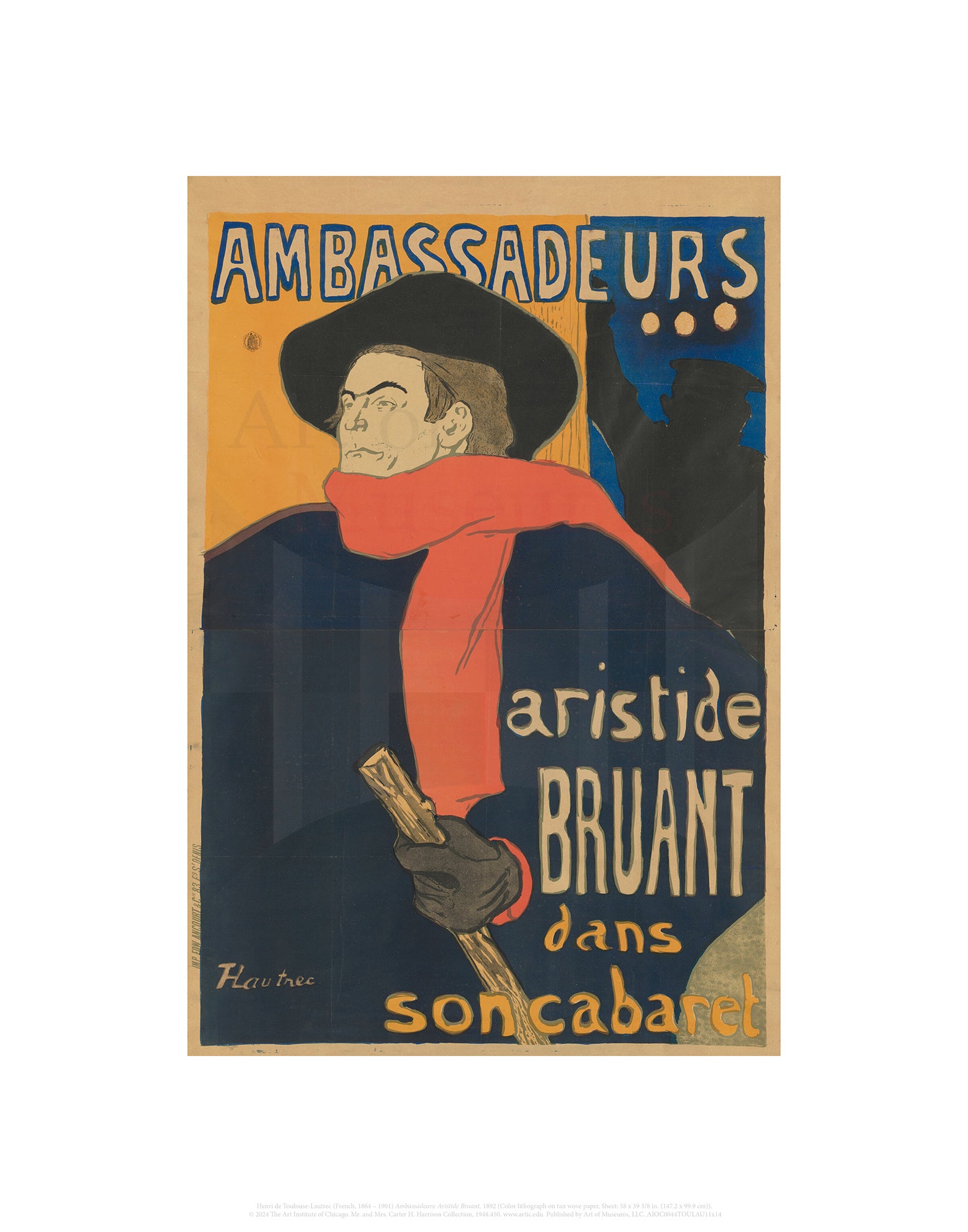 Art of Museums Print: Henri de Toulouse-Lautrec, Ambassadeurs