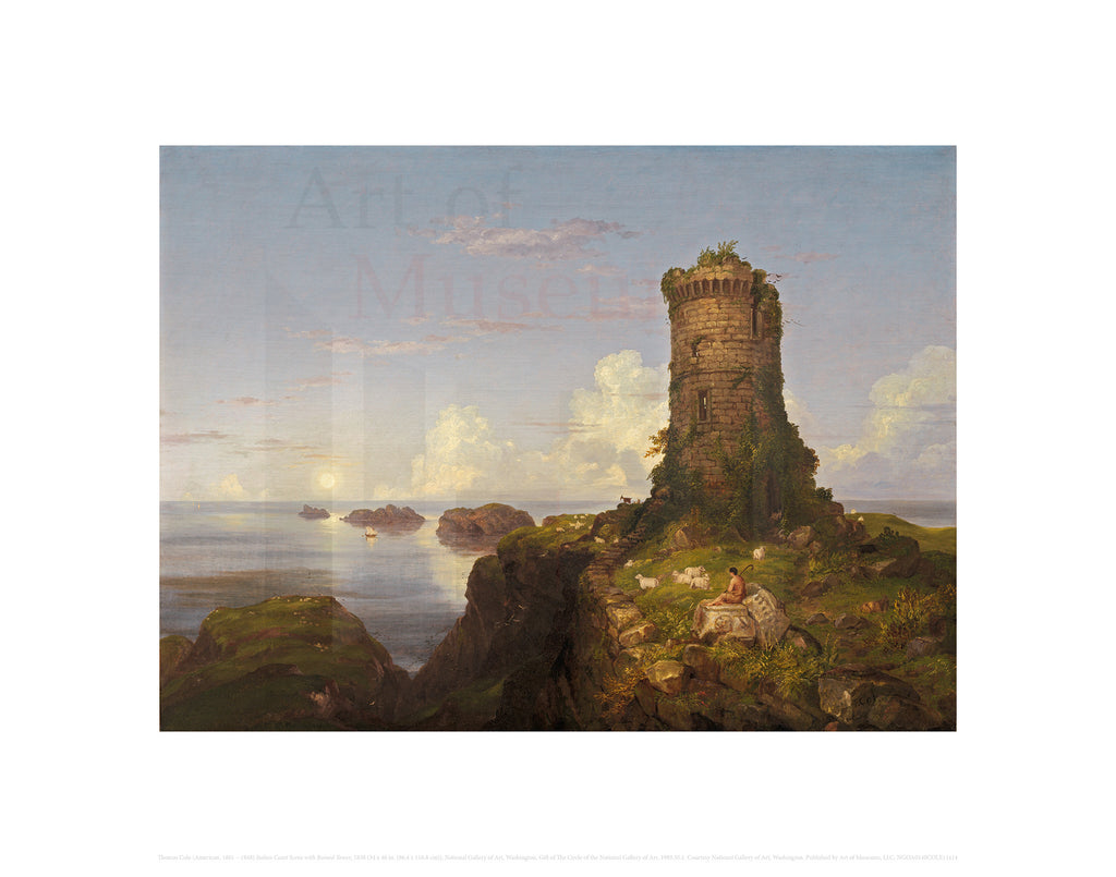 Thomas Cole Ruine Art of Museums Print: Thomas Cole, Italian Coast Scene with Ruined ...