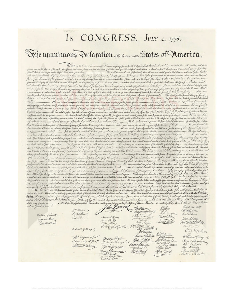 The Declaration of Independence, 1776