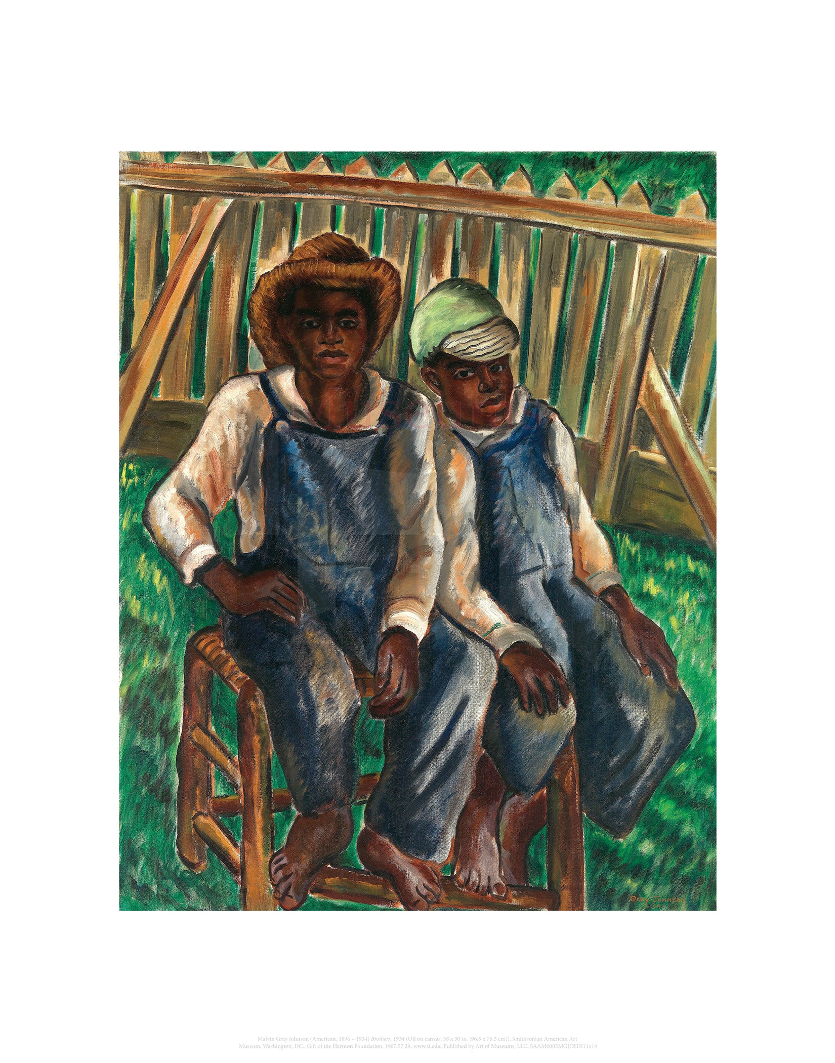 Grey Johnson Art of Museums Print: Malvin Gray Johnson , Brothers - Art of Museums, LLC