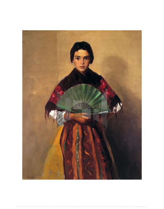 The Green Fan (Girl from Toledo, Spain), Robert Henri