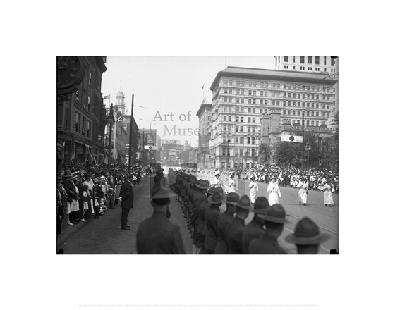 World War I parade, Nursing Service, Main Street, Hartford, May 18, 1918, City of Hartford Connecticut