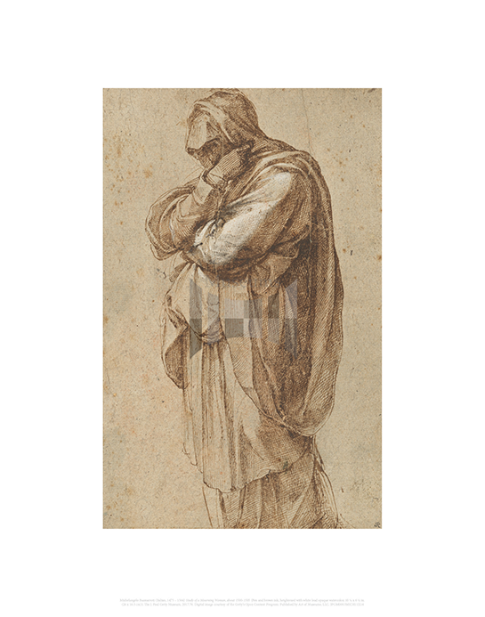 Study of a Mourning Woman, Michelangelo Buonarroti