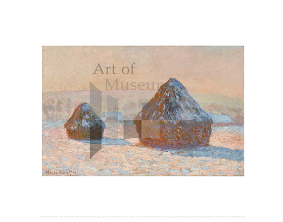 Wheatstacks, Snow Effect, Morning (Meules, Effet de Neige, Le Matin), Claude Monet