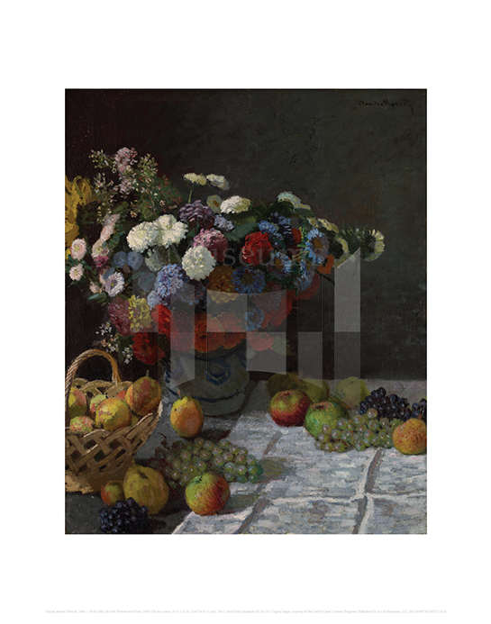Still Life with Flowers and Fruit, Claude Monet