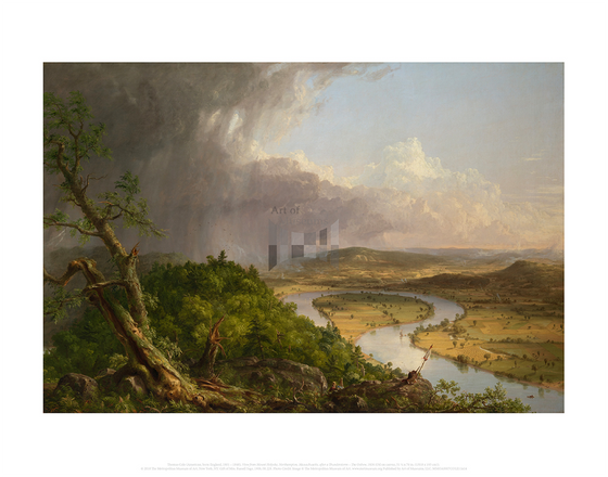 View from Mount Holyoke, Northampton, Massachusetts, after a Thunderstorm - The Oxbow, Thomas Cole