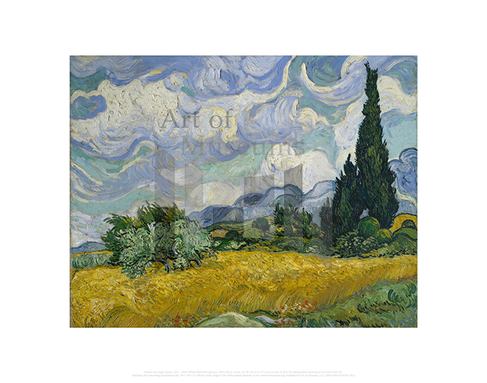 Wheat Field with Cypresses, Vincent van Gogh 