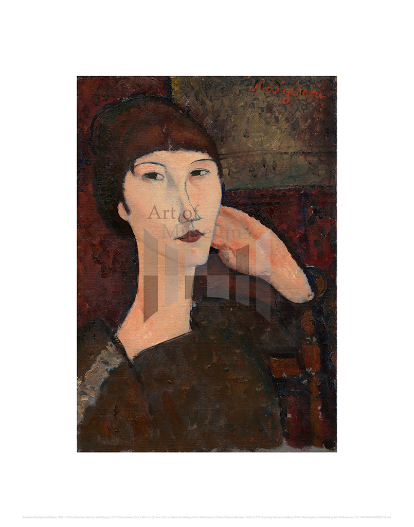 Adrienne (Woman with Bangs), Amedeo Modigliani 
