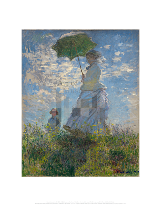 Woman with a Parasol – Madame Monet and Her Son, Claude Monet