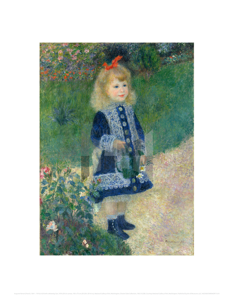 A Girl with a Watering Can, Auguste Renoir 