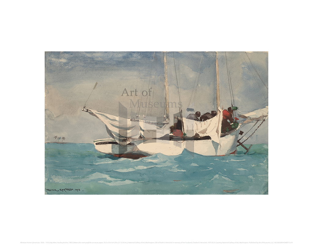 Key West, Hauling Anchor, Winslow Homer