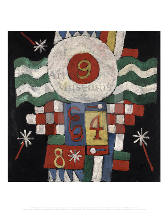 Collection of Numbers, Designs and Letters Seen by Me at the Beginning of the War in Berlin-Military in Nature, Marsden Hartley
